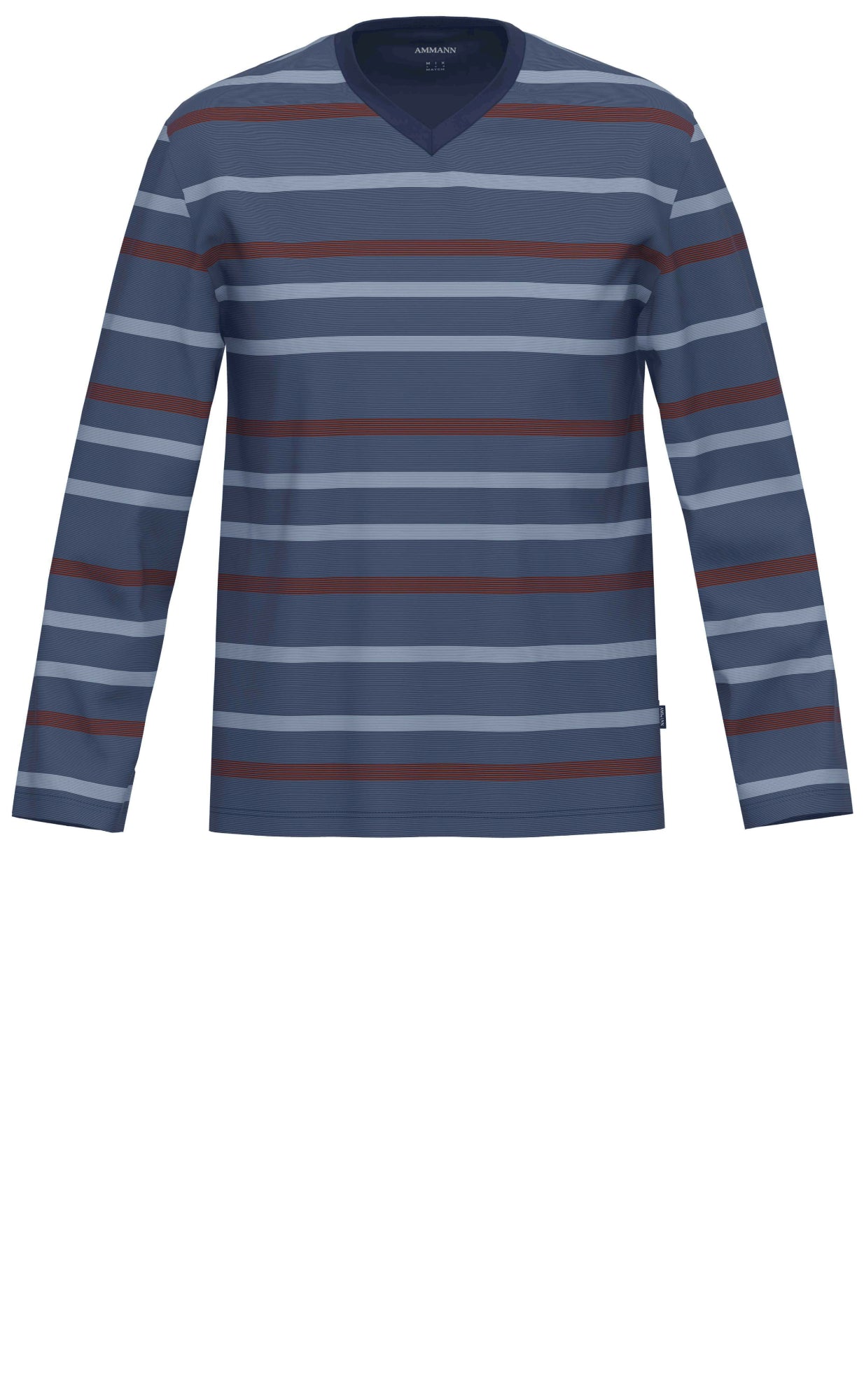Ammann Pyjamashirts blau