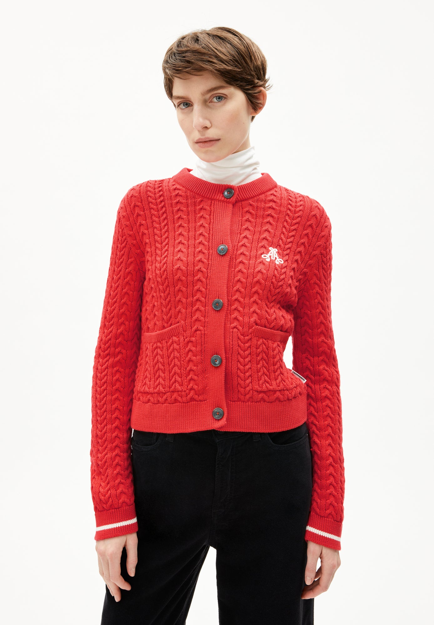 Armed Angels Strickjacken rot