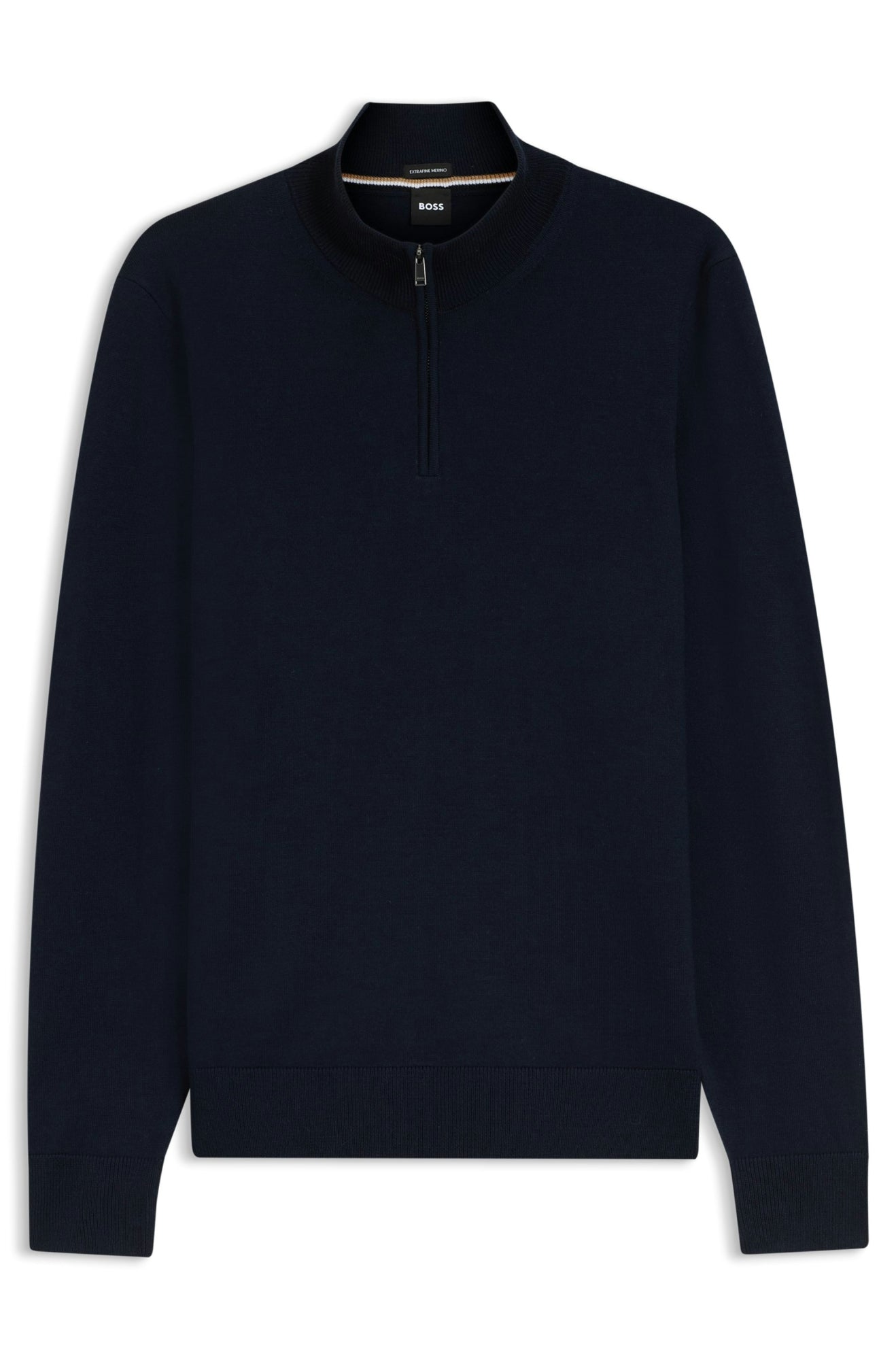BOSS Black Langarmshirts dunkelblau