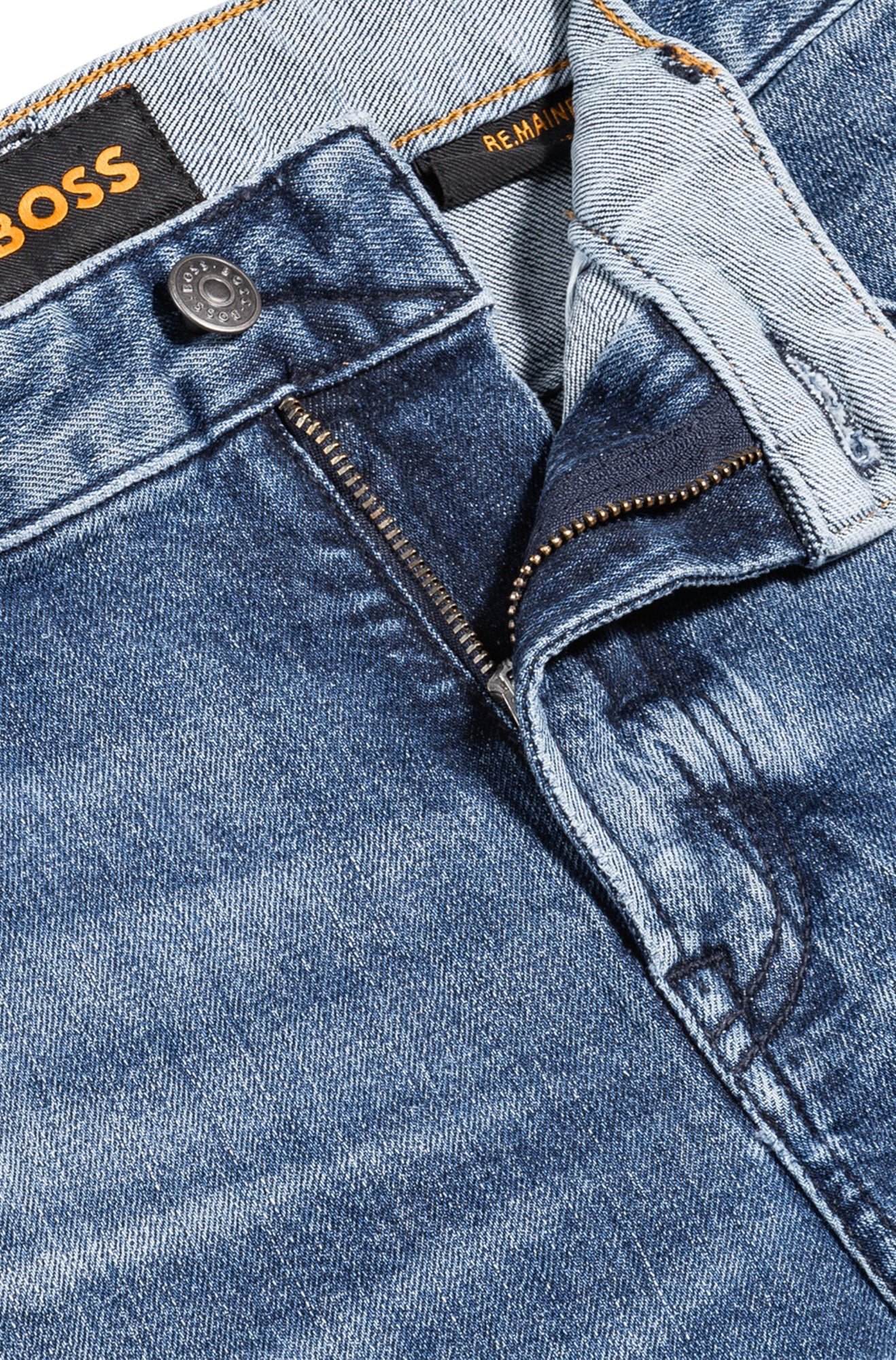 BOSS Orange Jeansshorts hellblau