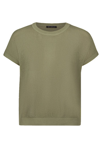 Lochstrick-Pullover