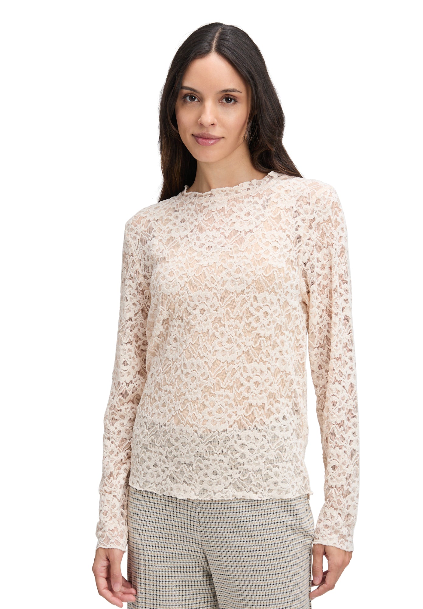 CARTOON Langarmshirts creme