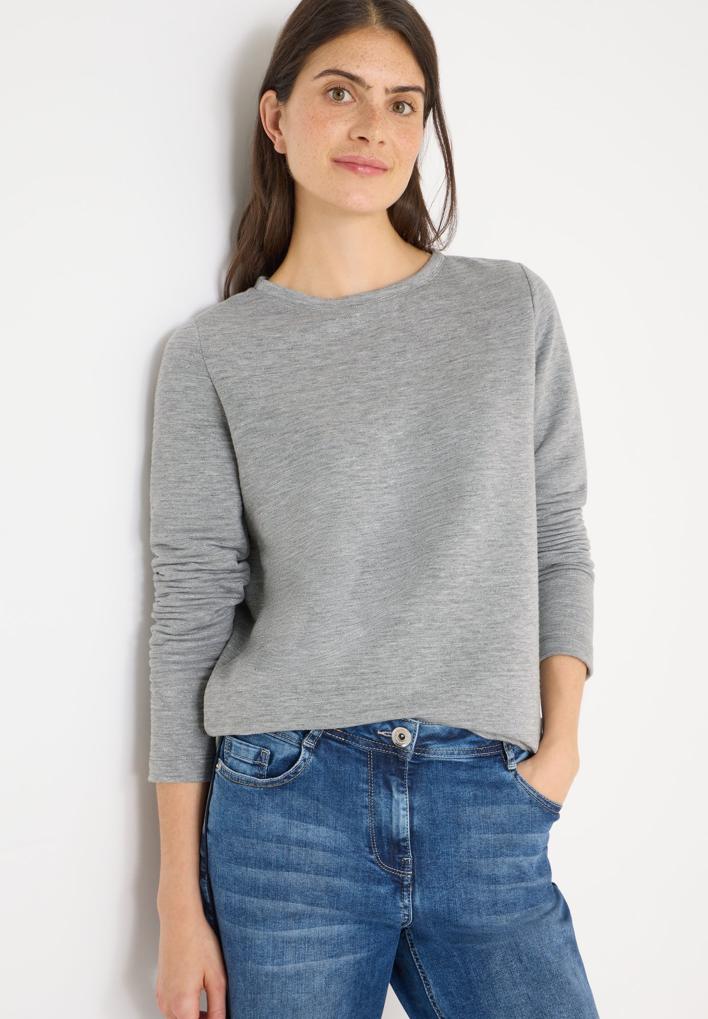 Cecil Langarmshirts  hellgrau