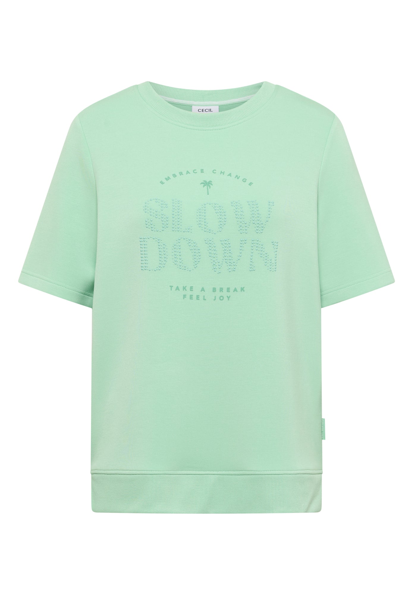 Cecil T-Shirts hellgrün