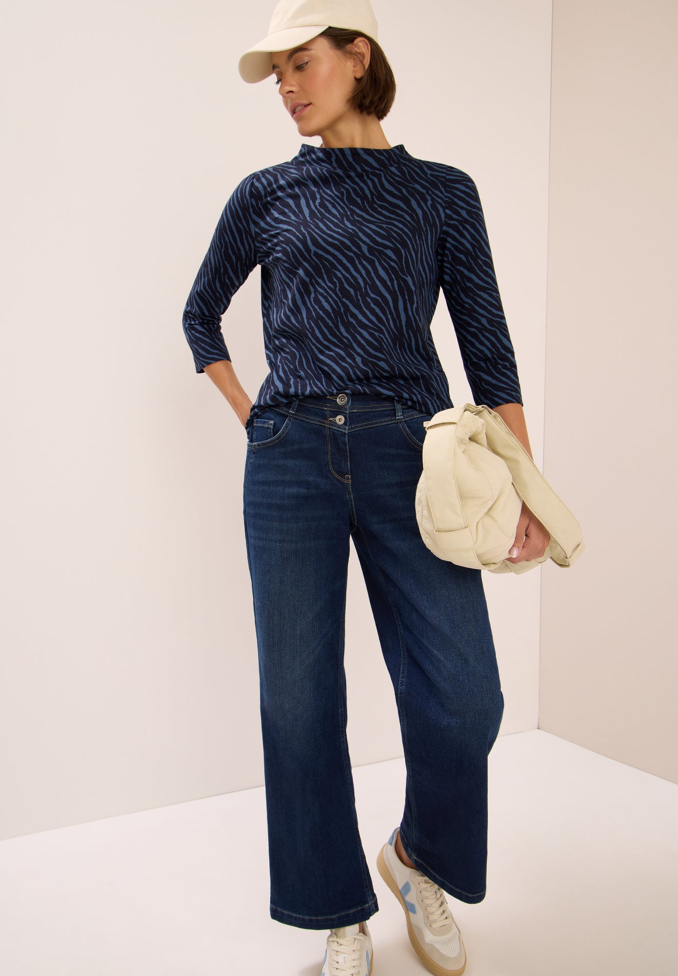 Cecil 3/4-Shirts  dunkelblau