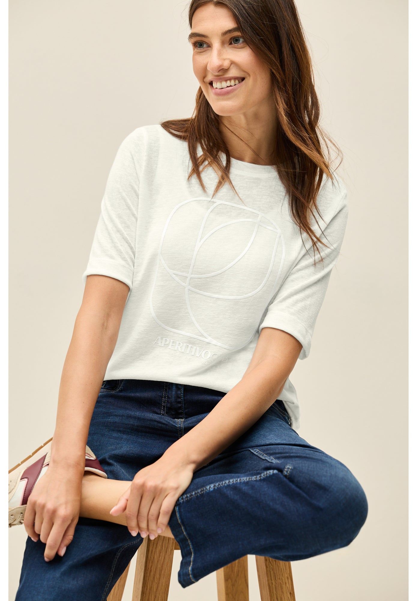 Cecil T-Shirts  weiß