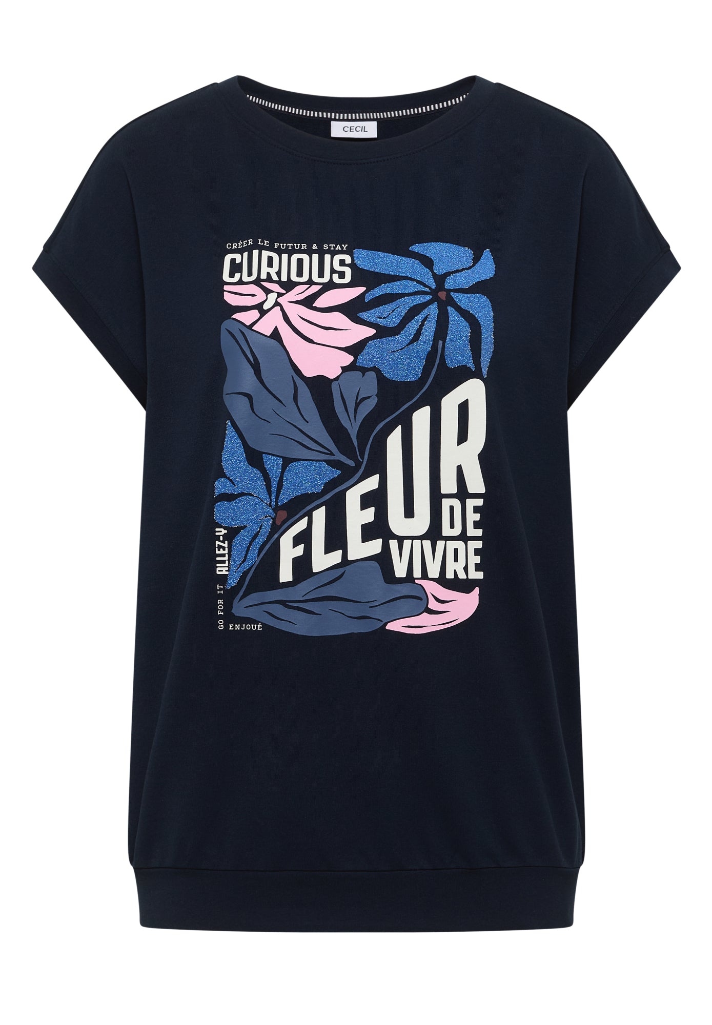 Cecil T-Shirts blau