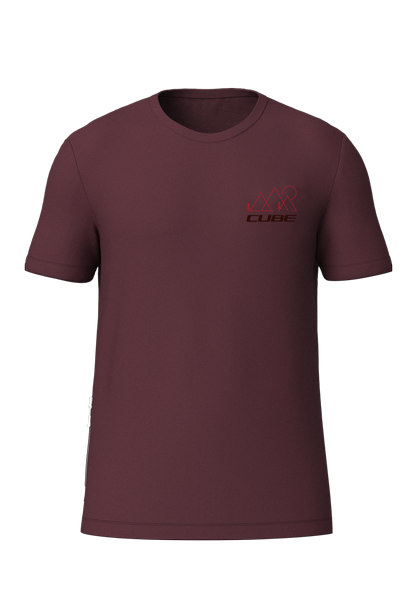 Cube T-Shirts bordeaux