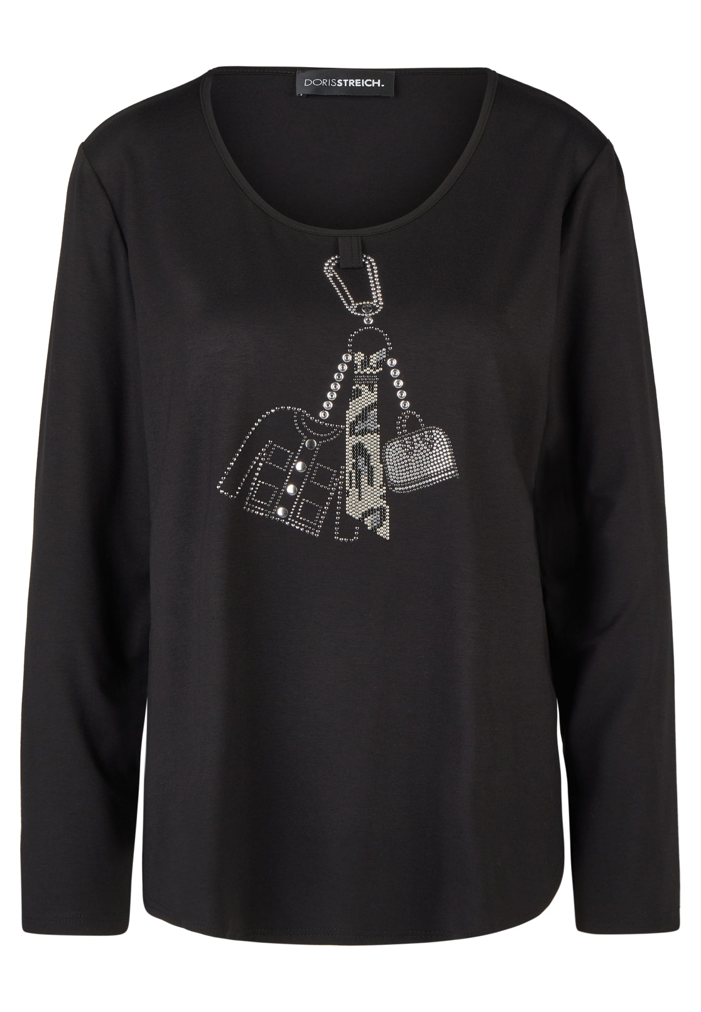 Doris Streich Langarmshirts schwarz
