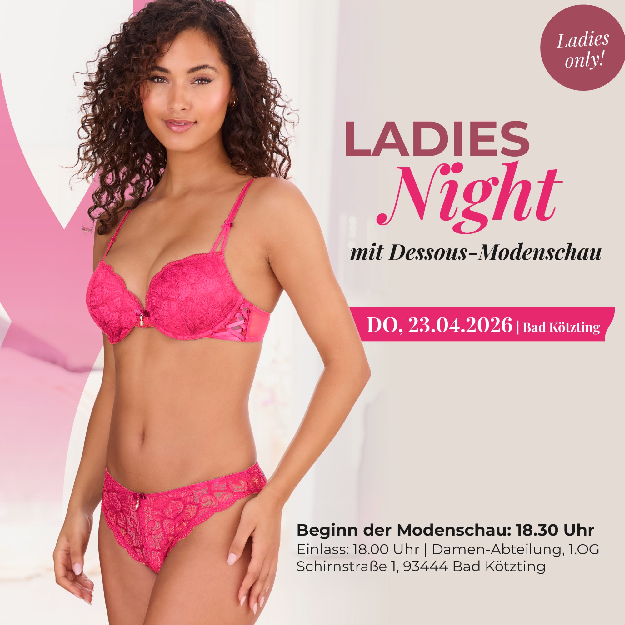 FREY Modenschau Eintrittskarten pink
