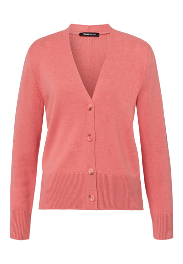 Strickjacke mit V-Ausschnitt