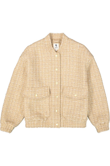 Goldene Tweed-Bomberjacke