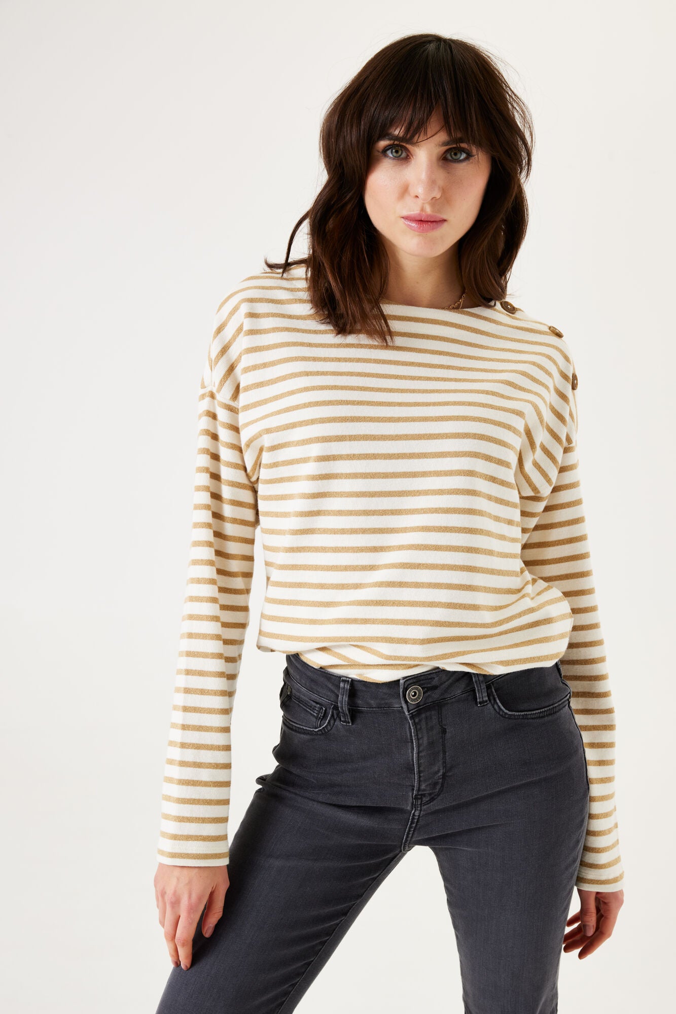 Garcia Langarmshirts creme