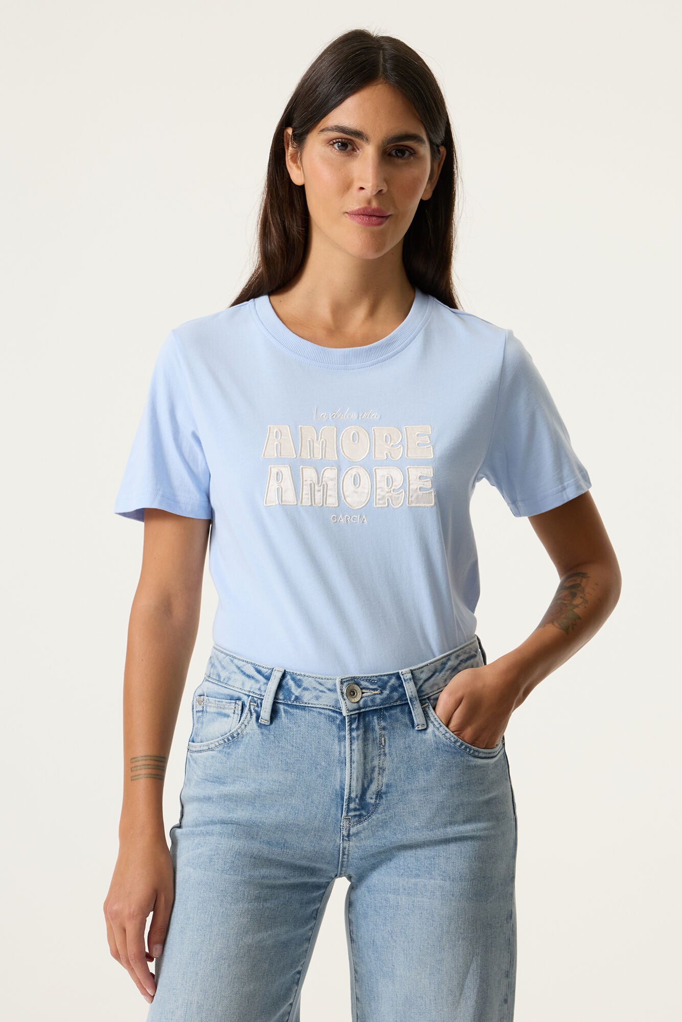 Garcia T-Shirts hellblau