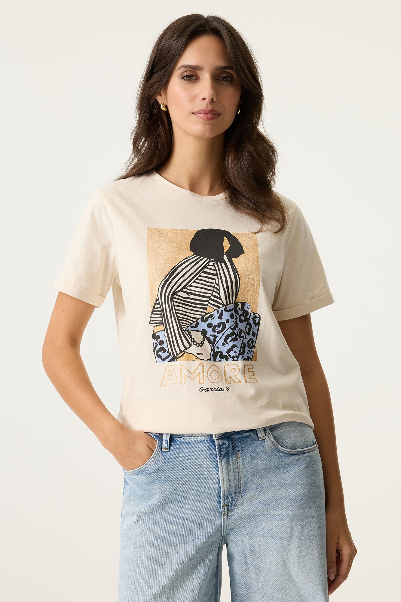 Garcia T-Shirts weiß