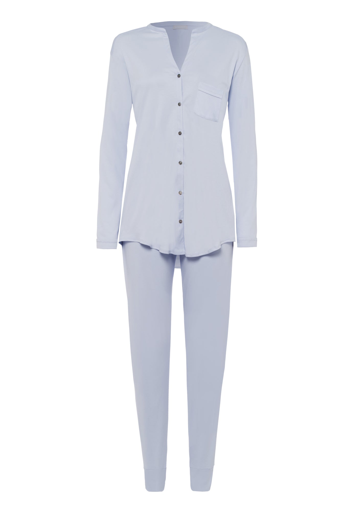 Hanro Pyjamashirts hellblau
