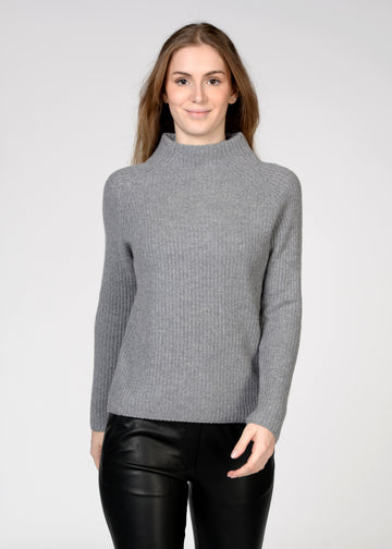 Kaschmir-Pullover mit Stehbund