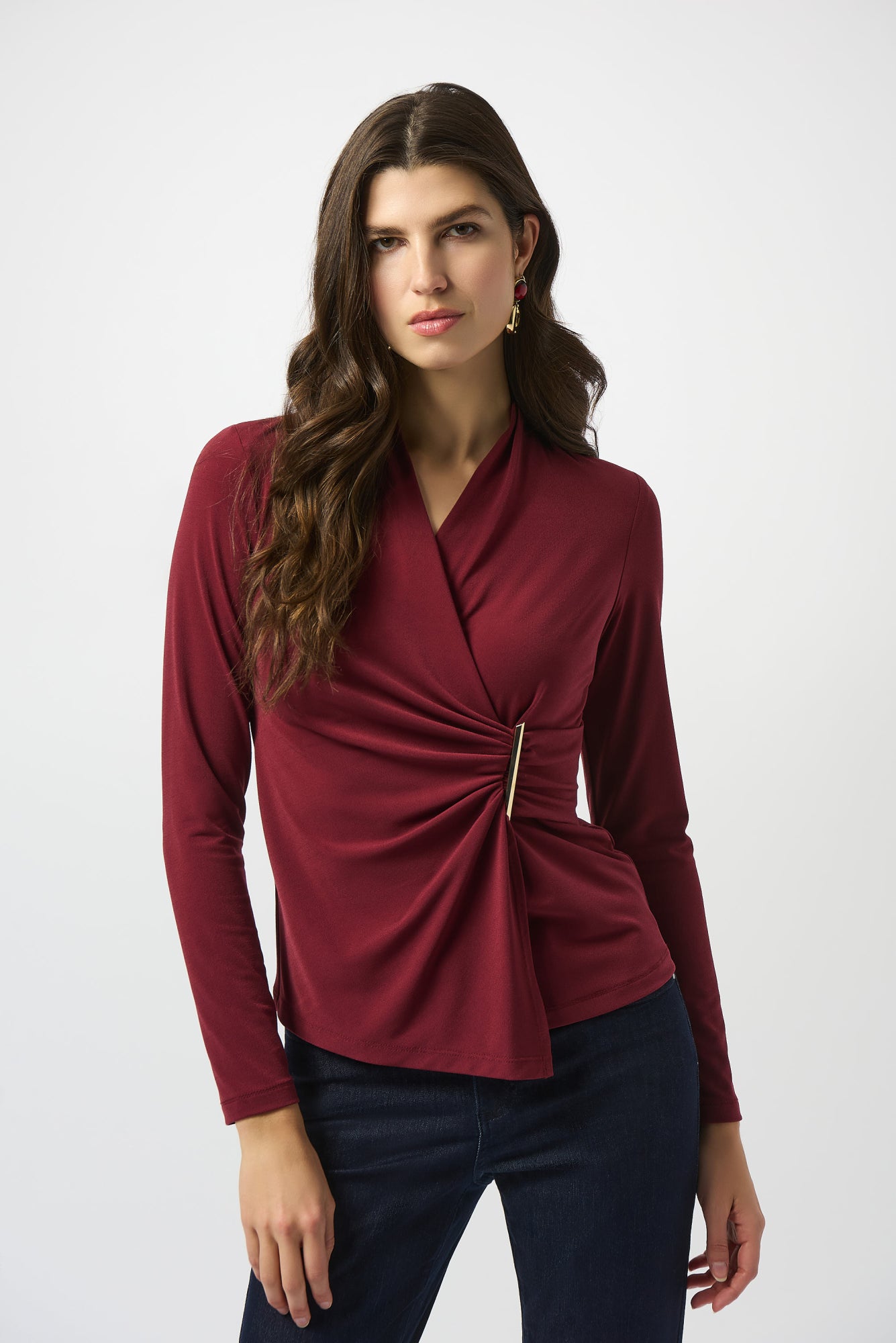 Joseph Ribkoff Langarmshirts bordeaux