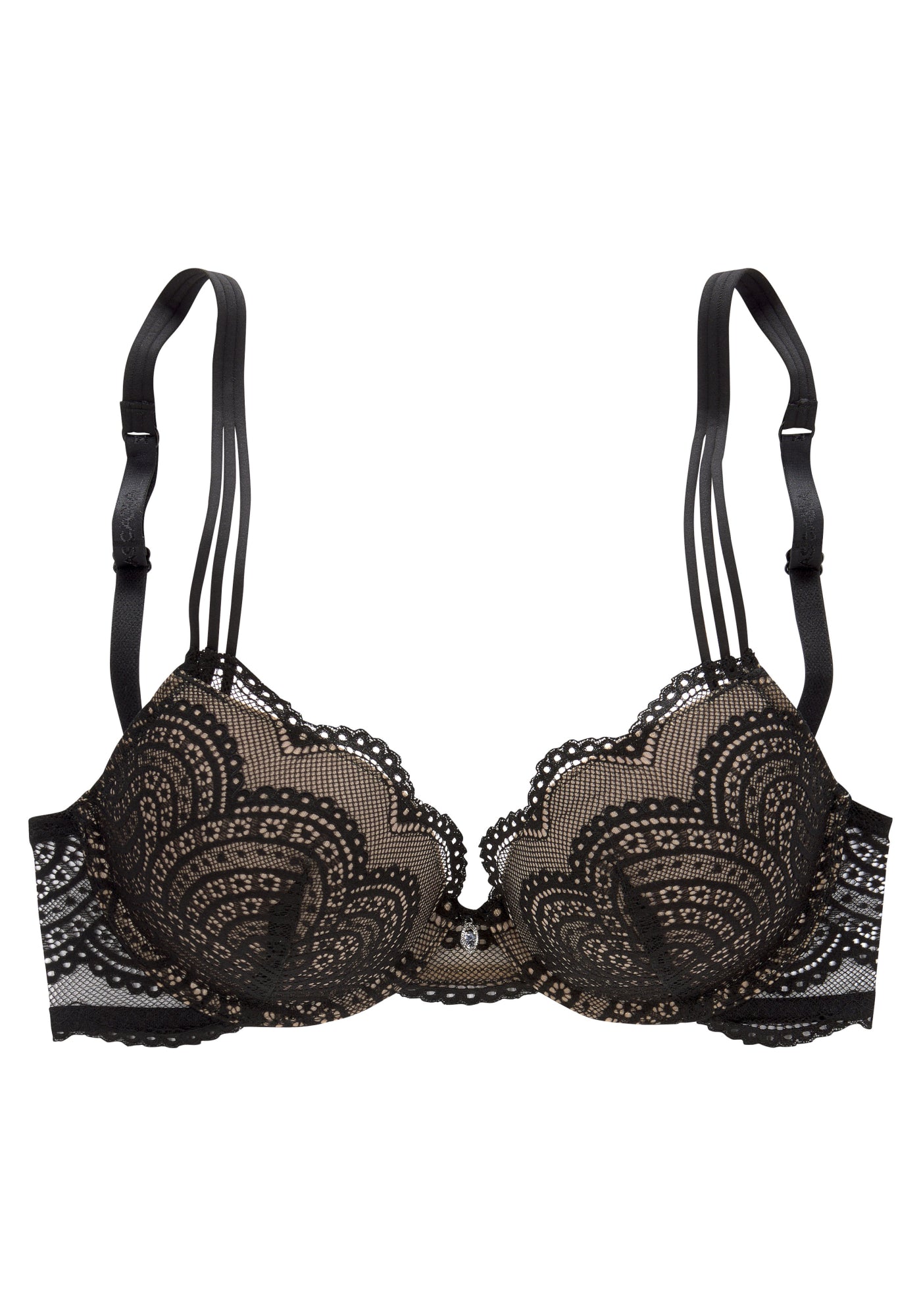 Lascana Push-up-BHs schwarz