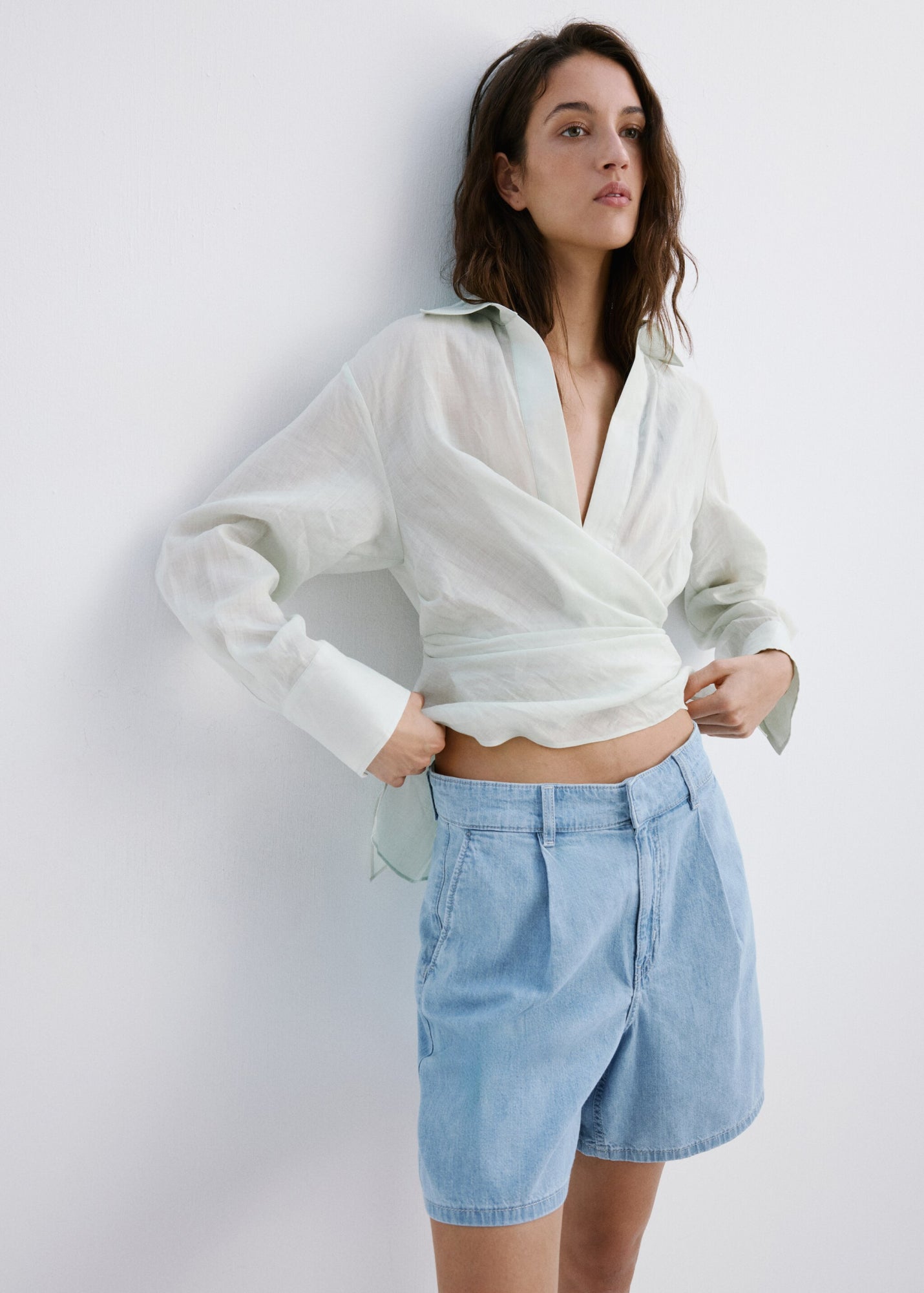 Mango Shorts hellblau
