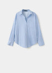 Mango Hemdblusen blau
