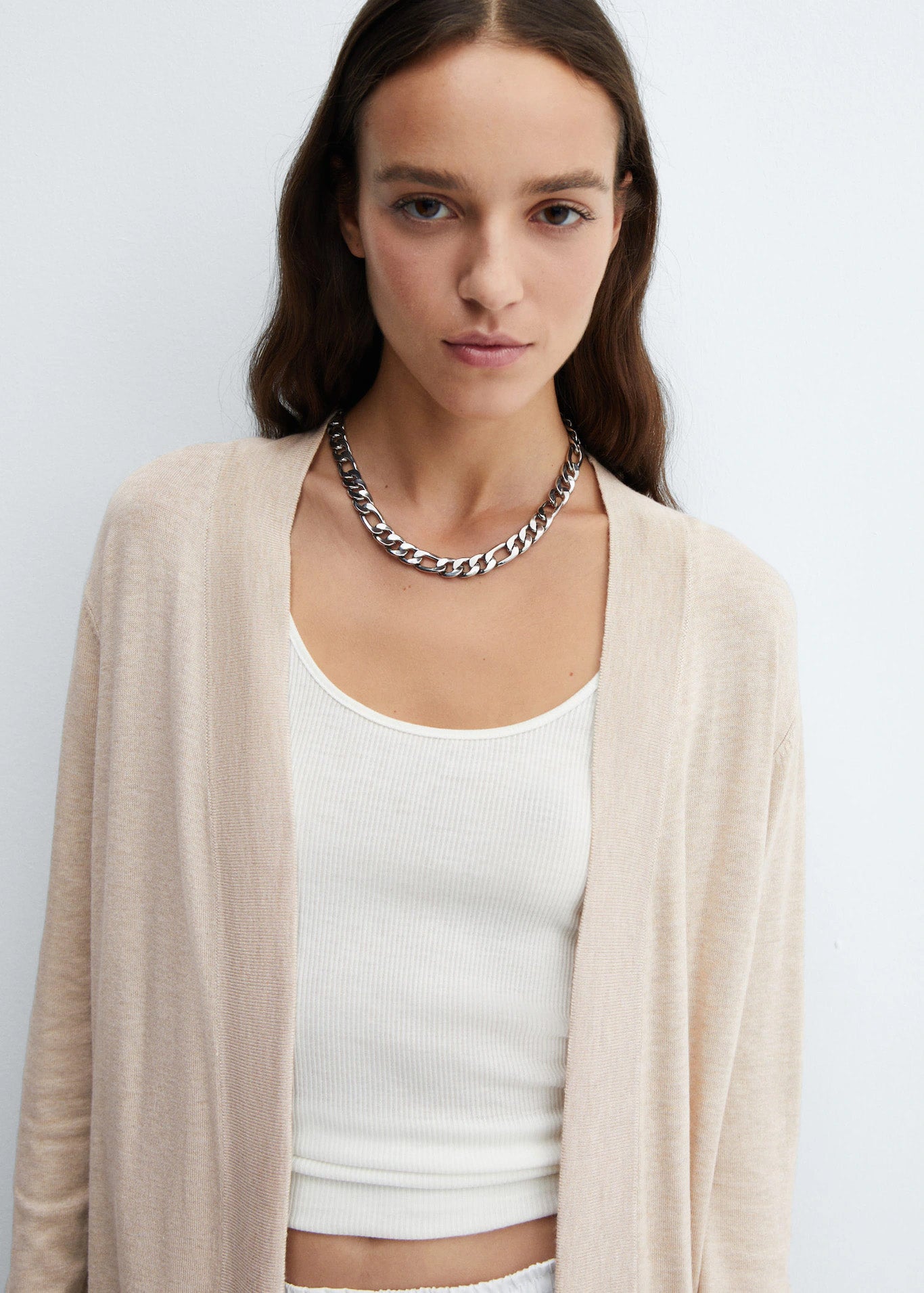 Mango Strickjacken beige