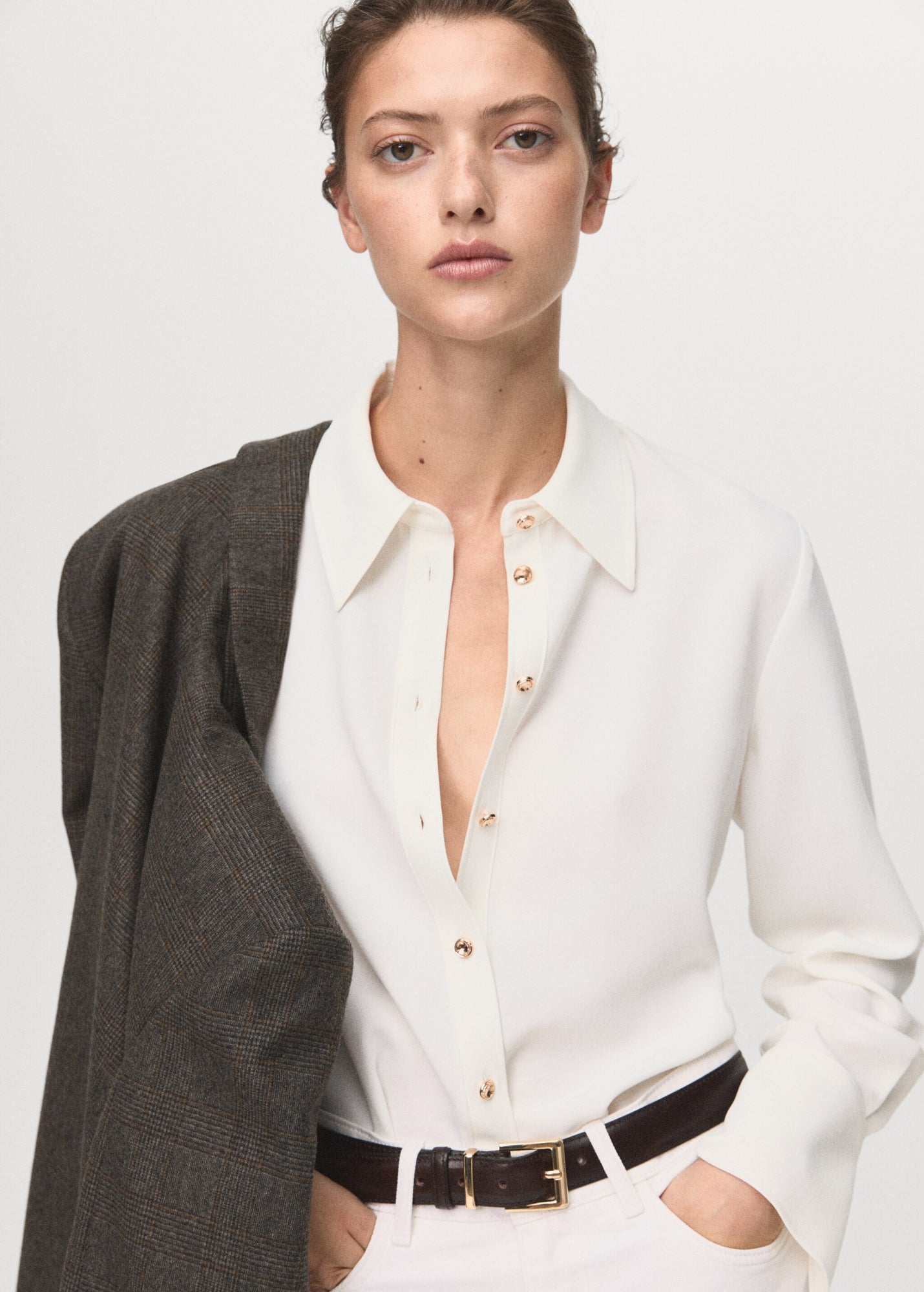 Mango Hemdblusen  weiß