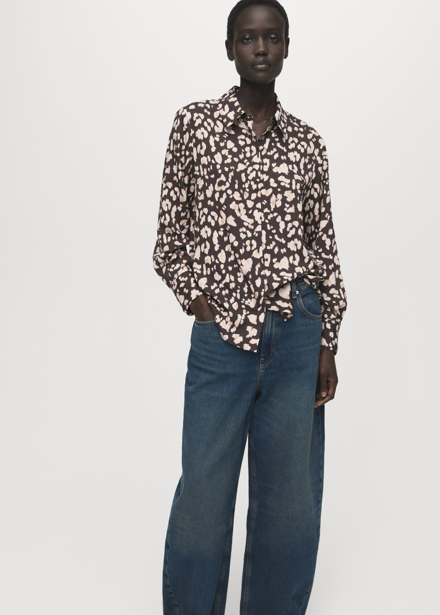 Mango Hemdblusen braun