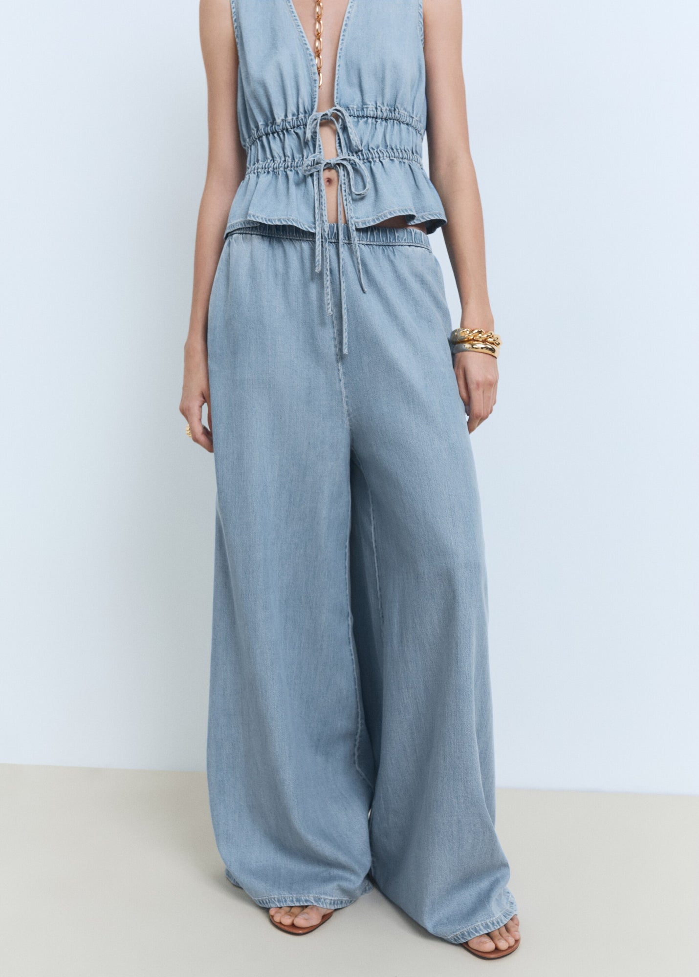 Mango Culottes hellblau