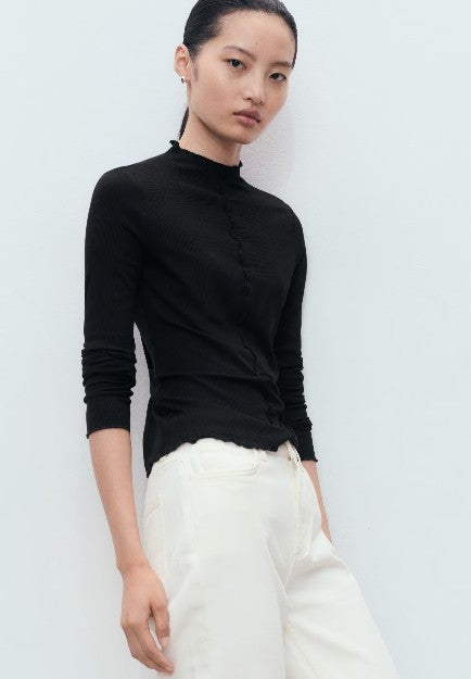 Mango Langarmshirts  schwarz