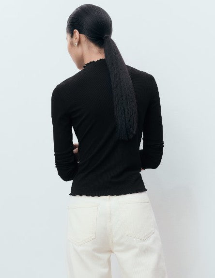 Mango Langarmshirts schwarz