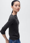 Mango Langarmshirts dunkelgrau