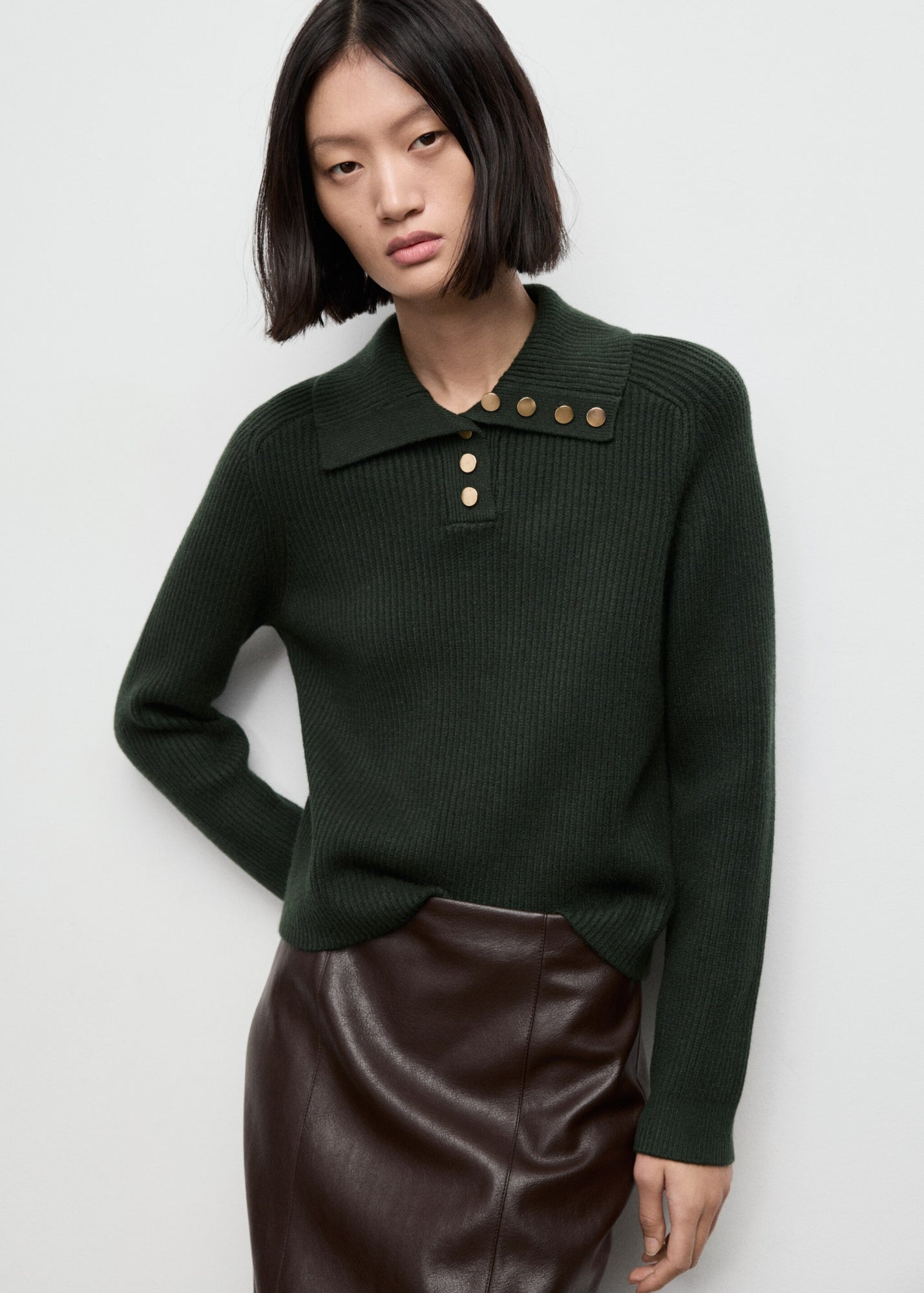 Mango Pullover dunkelgrün
