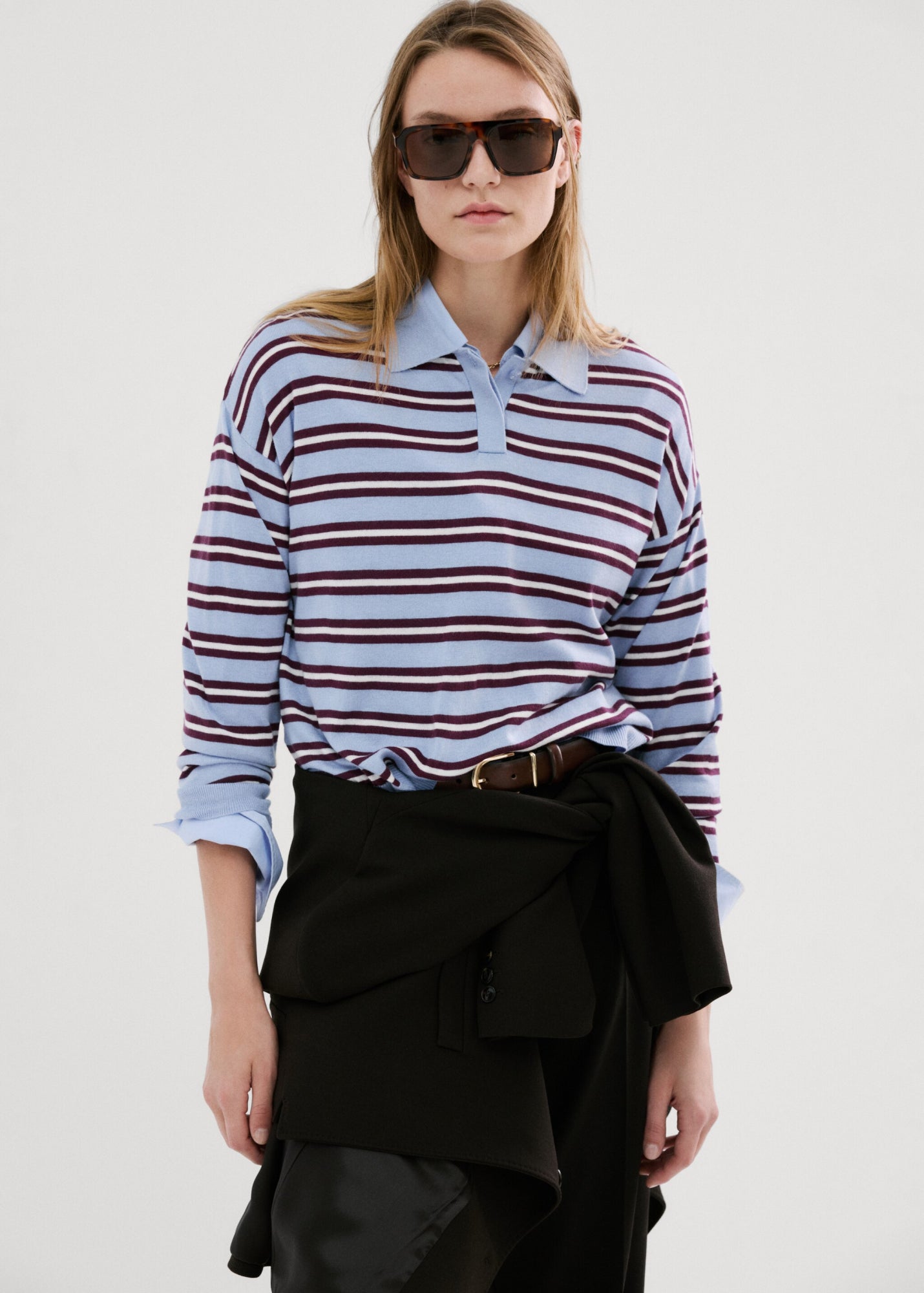 Mango Langarmshirts hellblau