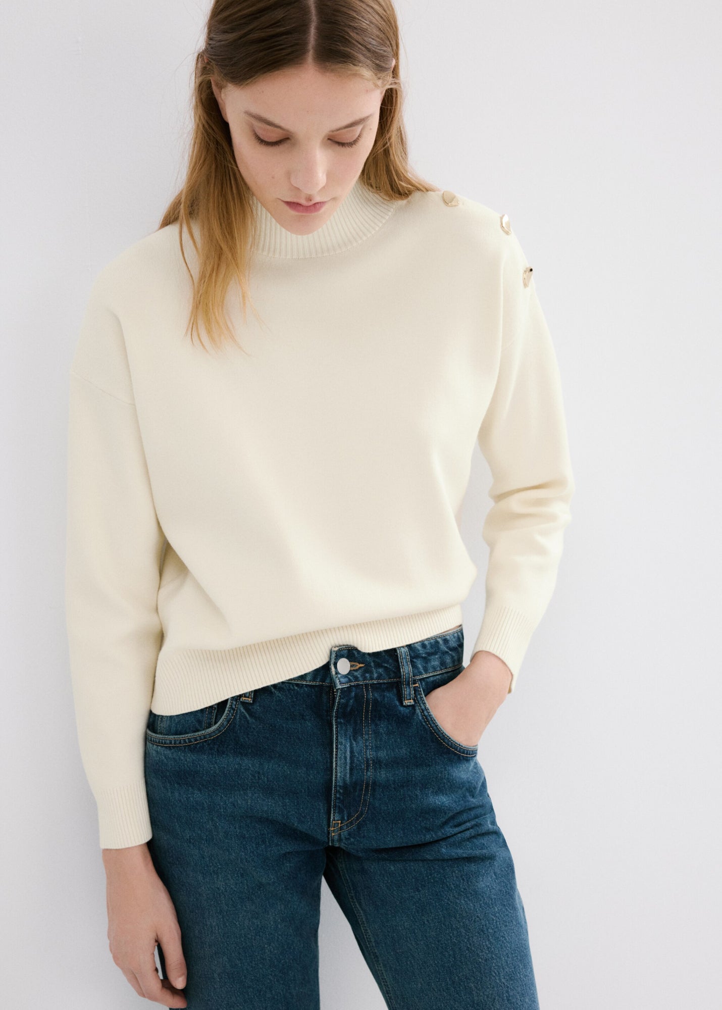 Mango Pullover weiß