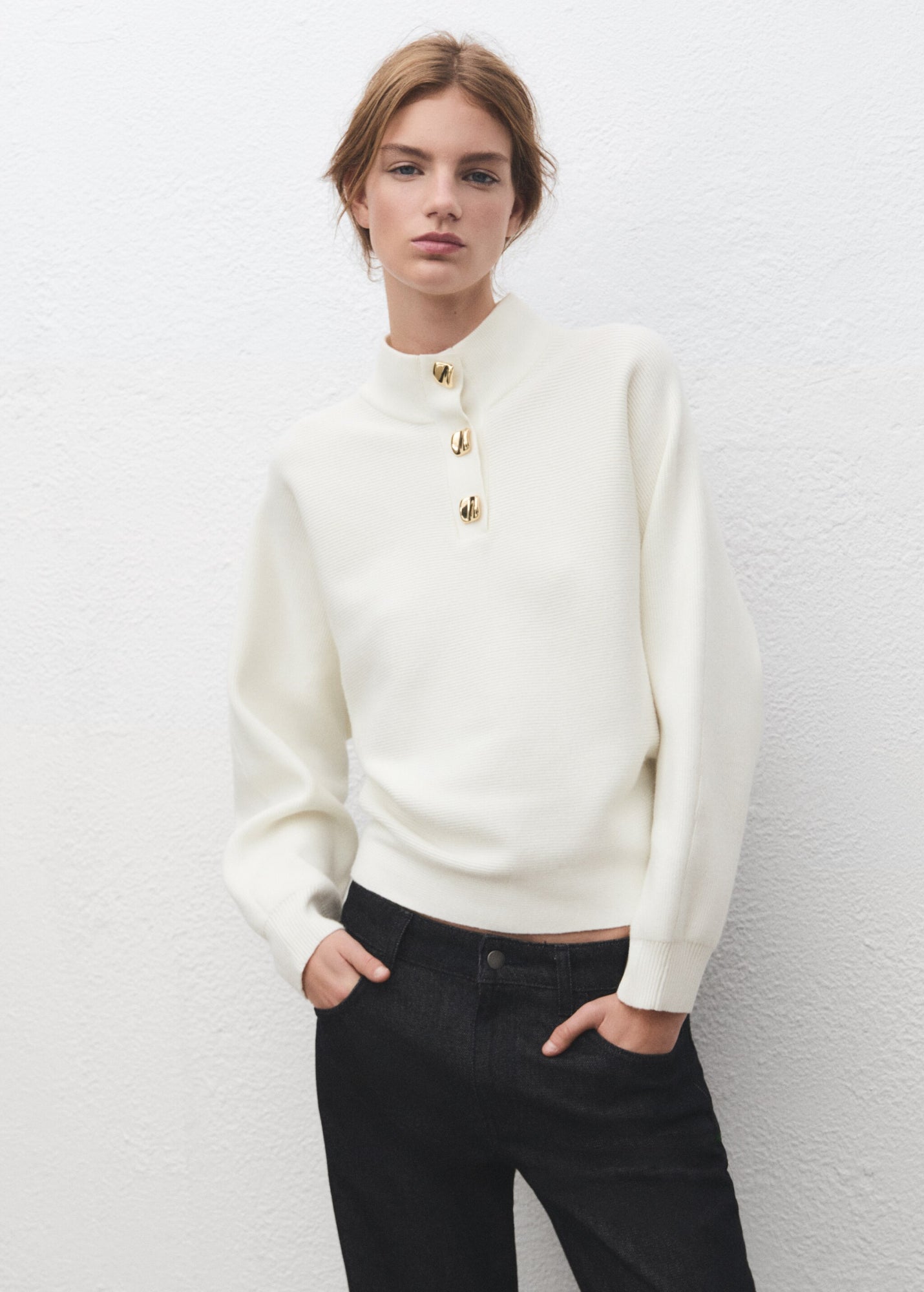 Mango Pullover weiß