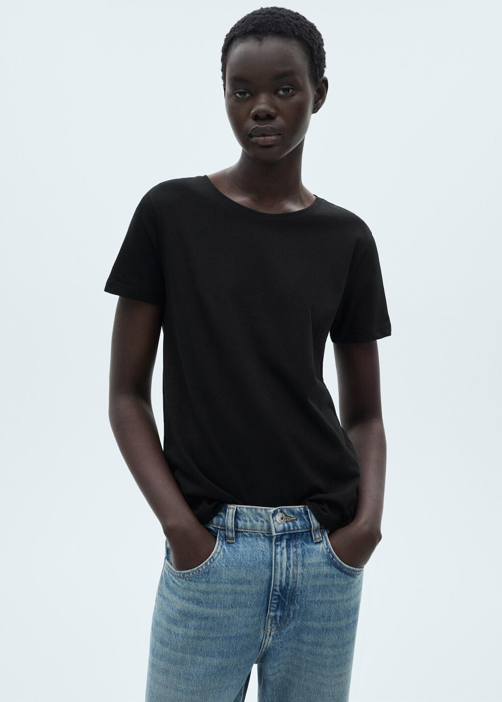 Mango T-Shirts schwarz