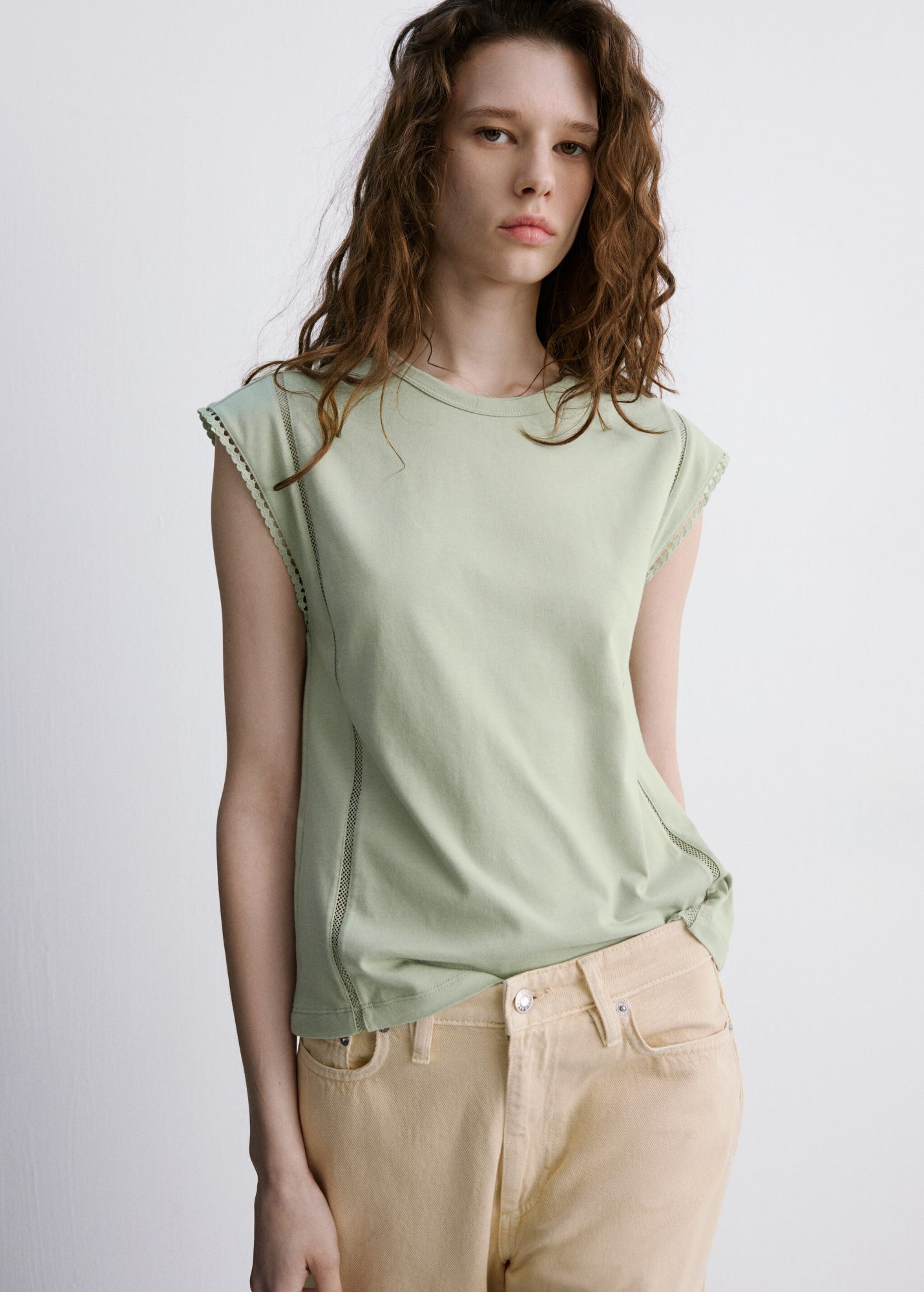 Mango T-Shirts hellgrün