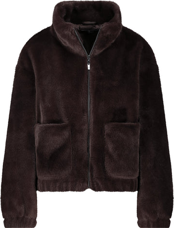 Flauschige Jacke mit Taschen