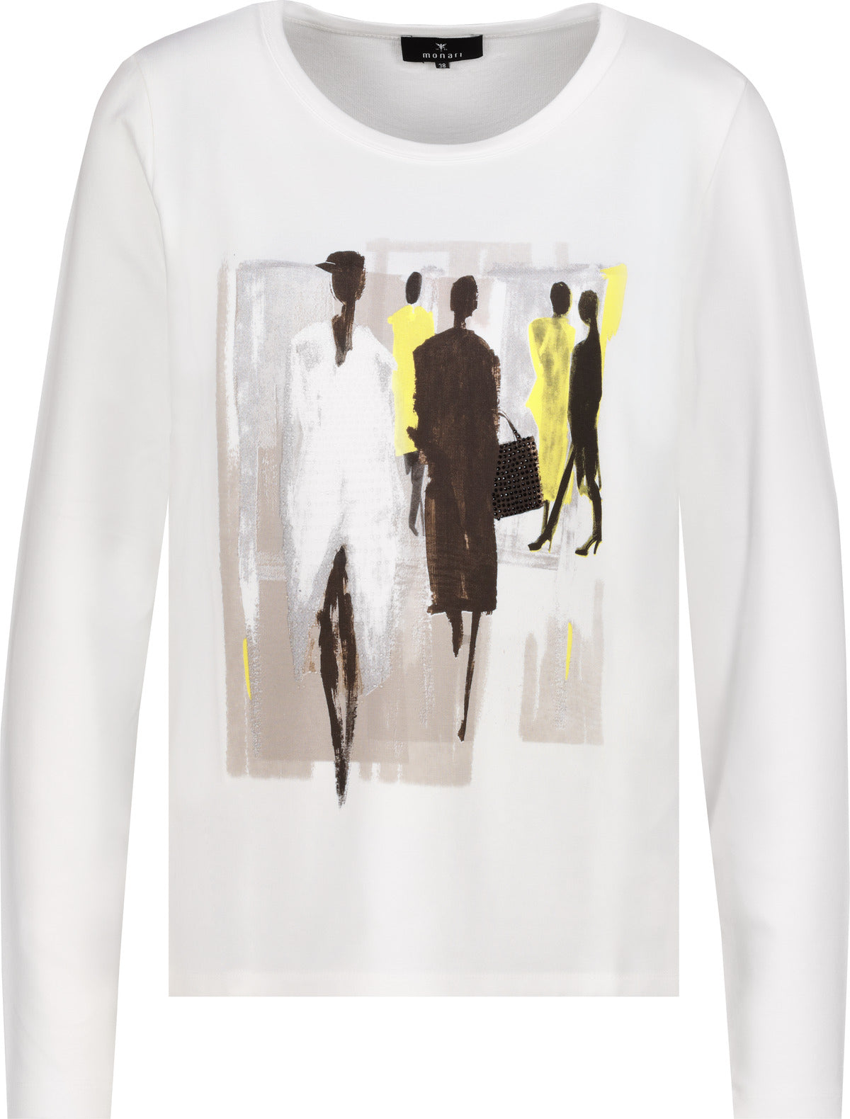 Monari Langarmshirts weiß