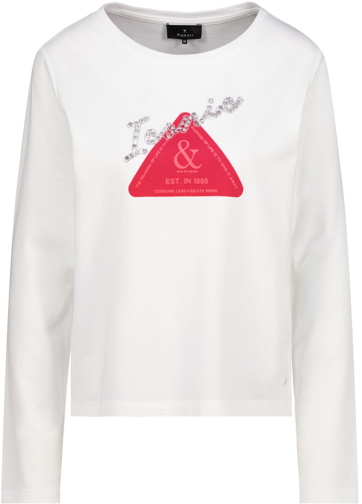 Monari Langarmshirts weiß