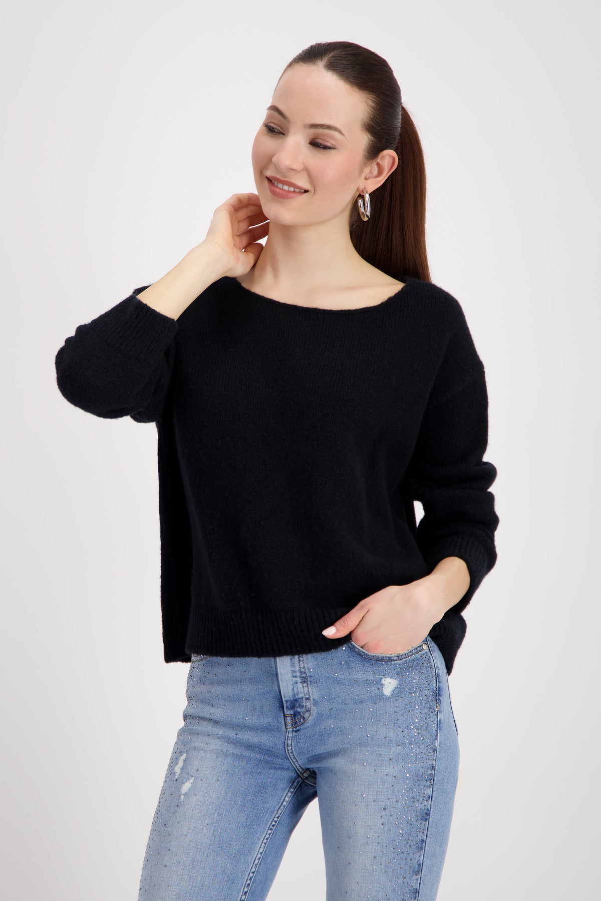 Monari Pullover schwarz