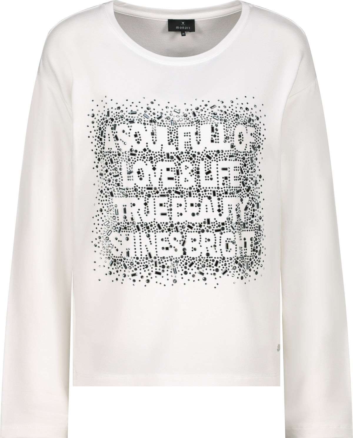 Monari Langarmshirts weiß