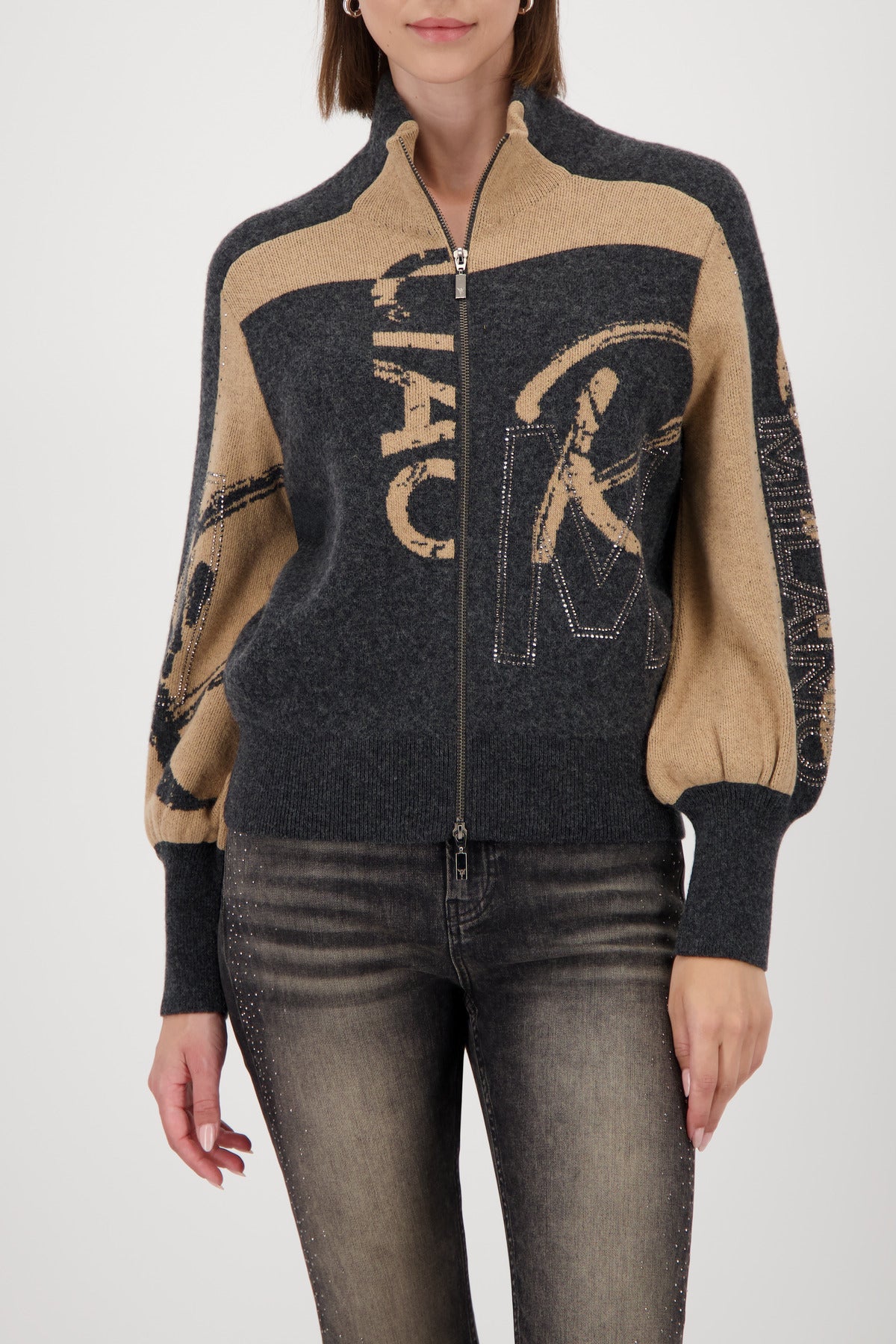 Monari Strickjacken silber