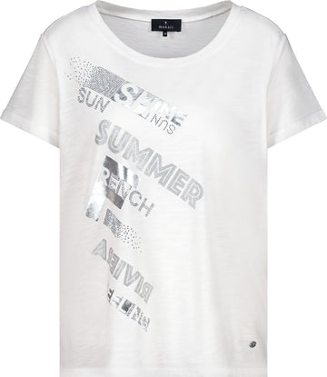 T-Shirt mit Schmuckschrift