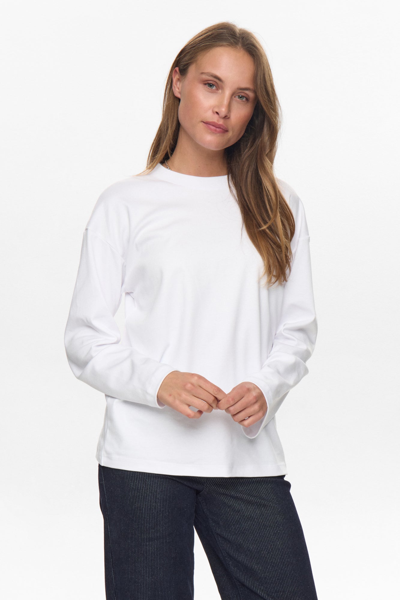 Nümph Langarmshirts weiß