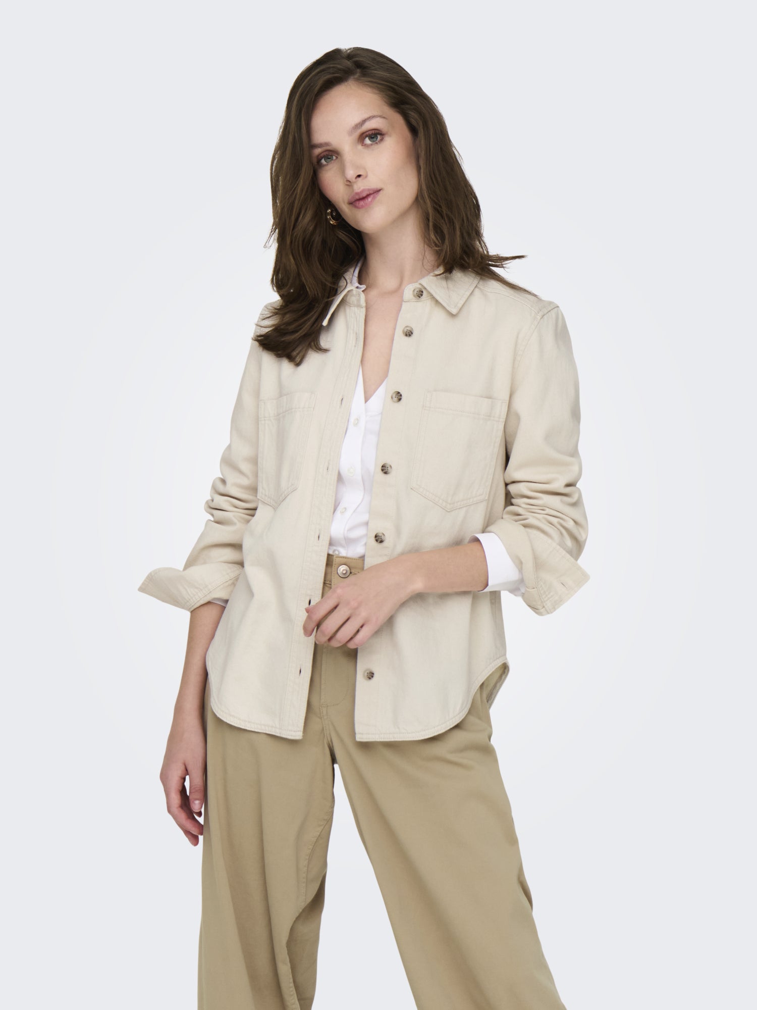 ONLY Hemdblusen beige