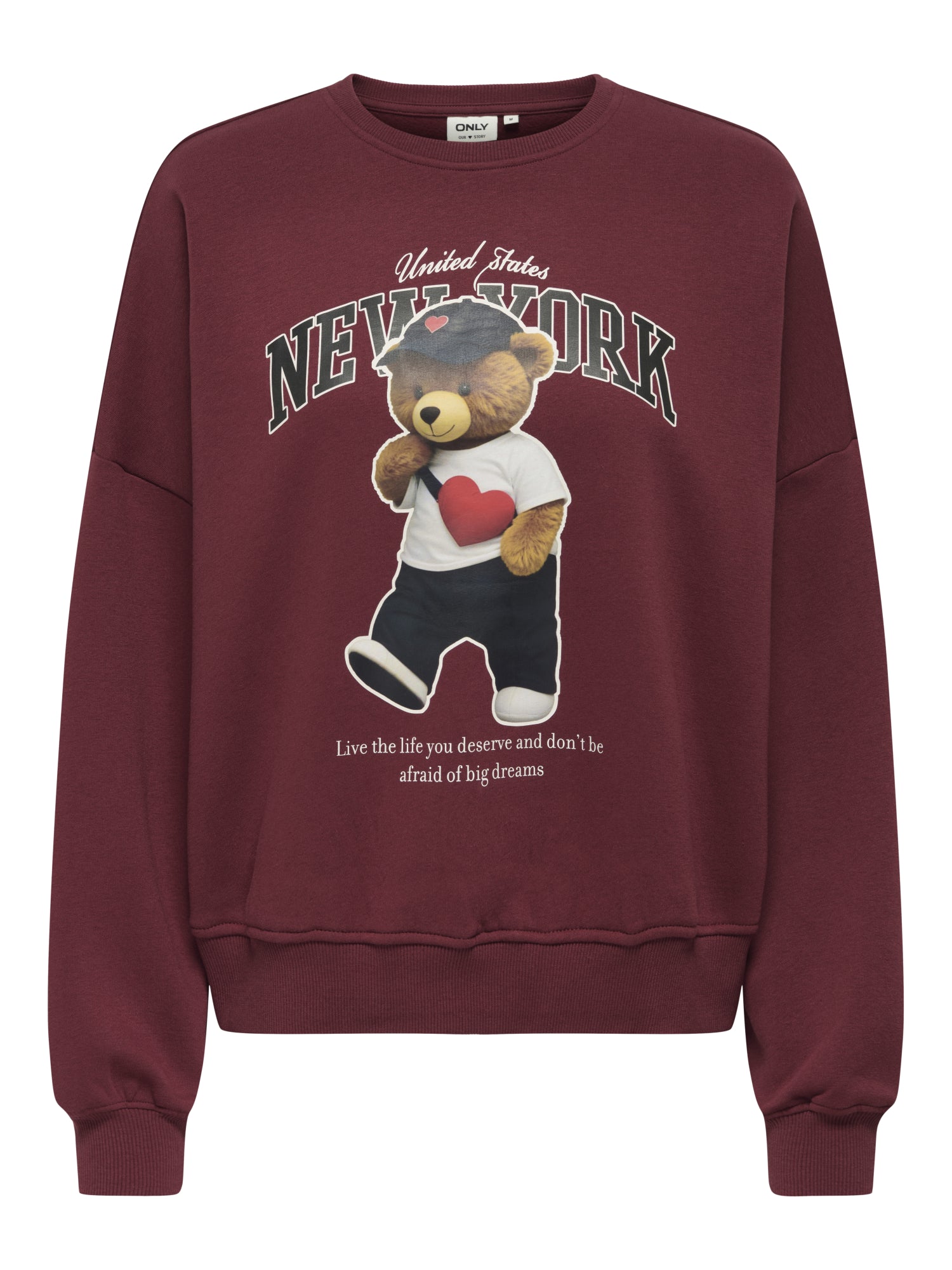 ONLY Sweatshirts dunkelrot