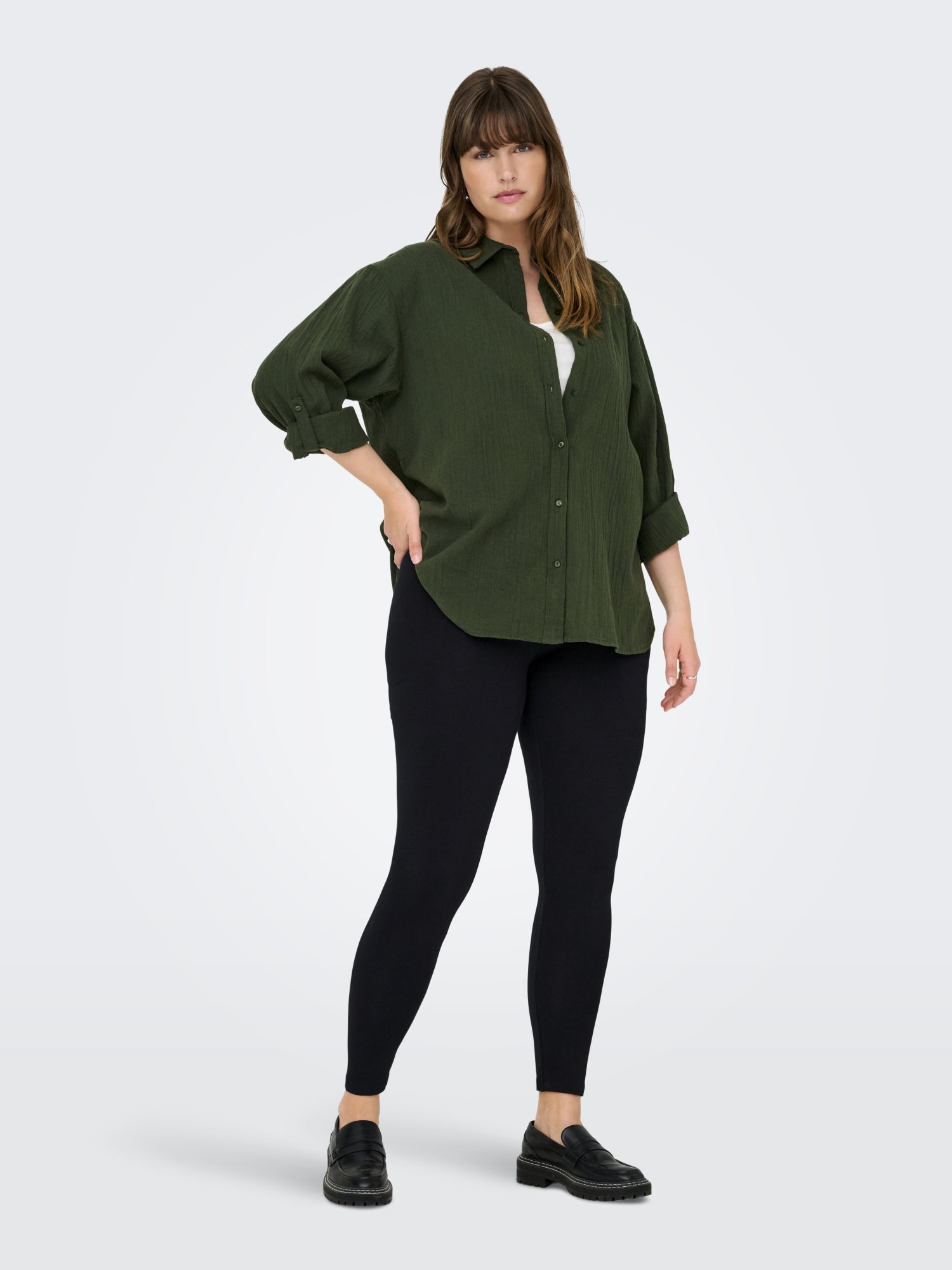 ONLY Carmakoma Leggings schwarz