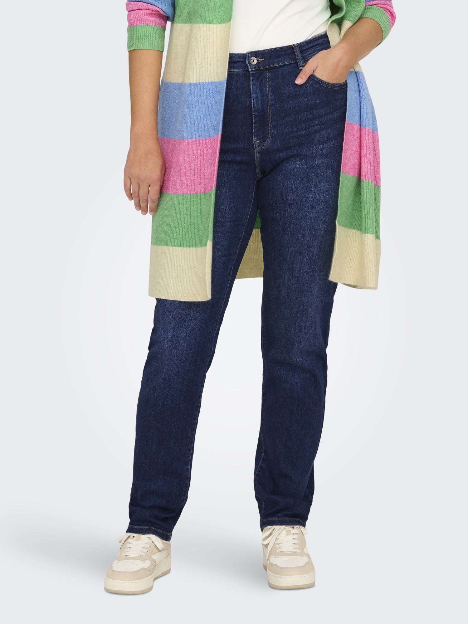 ONLY Carmakoma Skinny, Slim dunkelblau